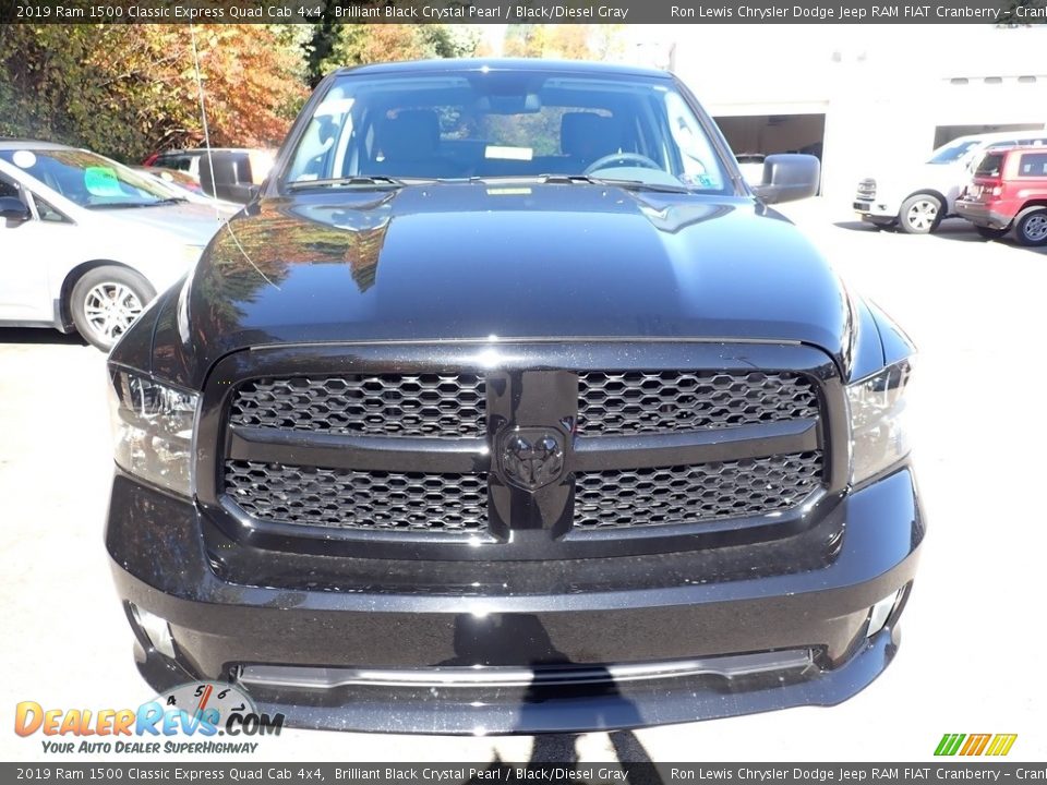 2019 Ram 1500 Classic Express Quad Cab 4x4 Brilliant Black Crystal Pearl / Black/Diesel Gray Photo #9