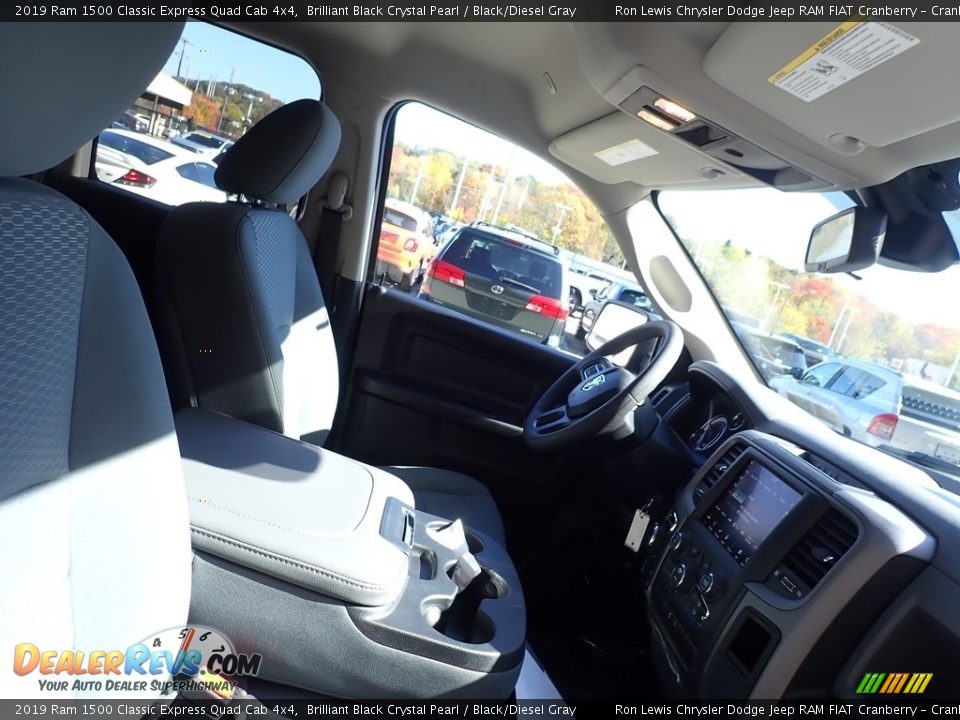 2019 Ram 1500 Classic Express Quad Cab 4x4 Brilliant Black Crystal Pearl / Black/Diesel Gray Photo #11