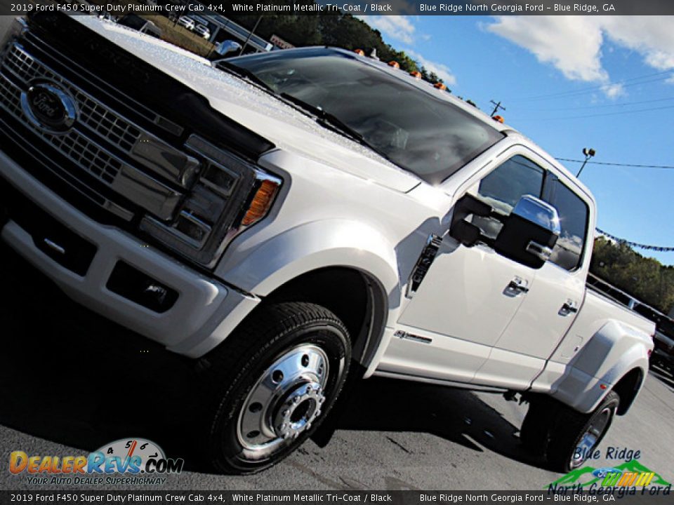 2019 Ford F450 Super Duty Platinum Crew Cab 4x4 White Platinum Metallic Tri-Coat / Black Photo #36