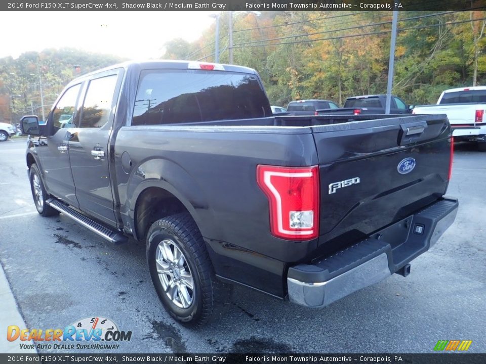 2016 Ford F150 XLT SuperCrew 4x4 Shadow Black / Medium Earth Gray Photo #4