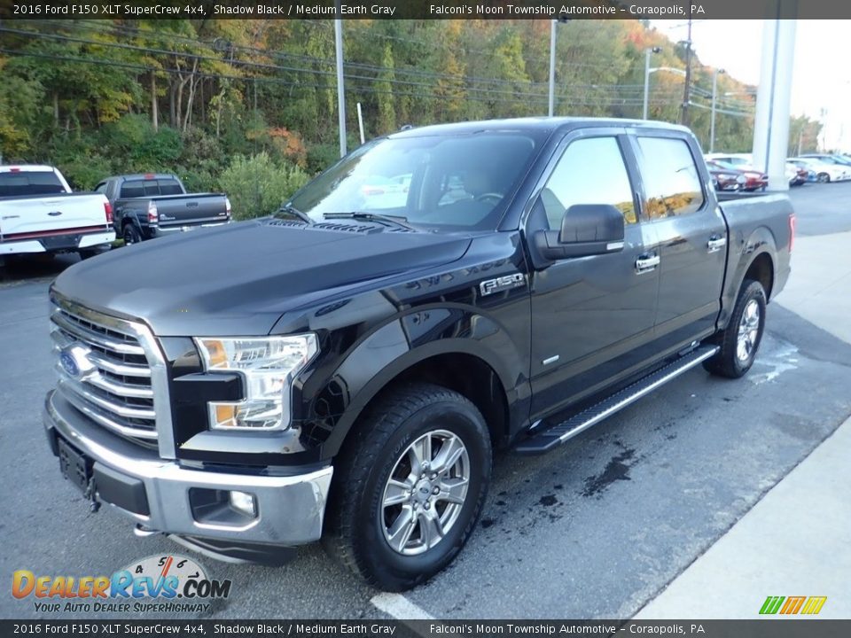 2016 Ford F150 XLT SuperCrew 4x4 Shadow Black / Medium Earth Gray Photo #6