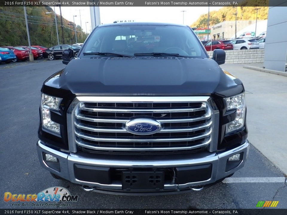 2016 Ford F150 XLT SuperCrew 4x4 Shadow Black / Medium Earth Gray Photo #7