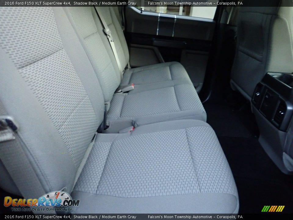 2016 Ford F150 XLT SuperCrew 4x4 Shadow Black / Medium Earth Gray Photo #13