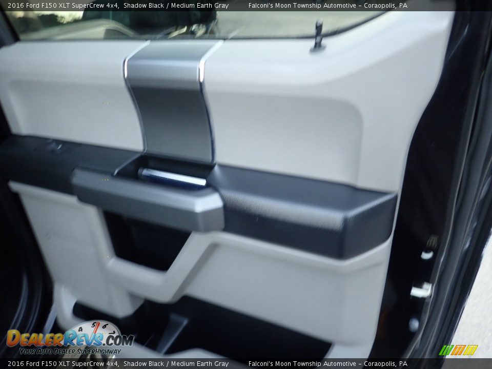 2016 Ford F150 XLT SuperCrew 4x4 Shadow Black / Medium Earth Gray Photo #14