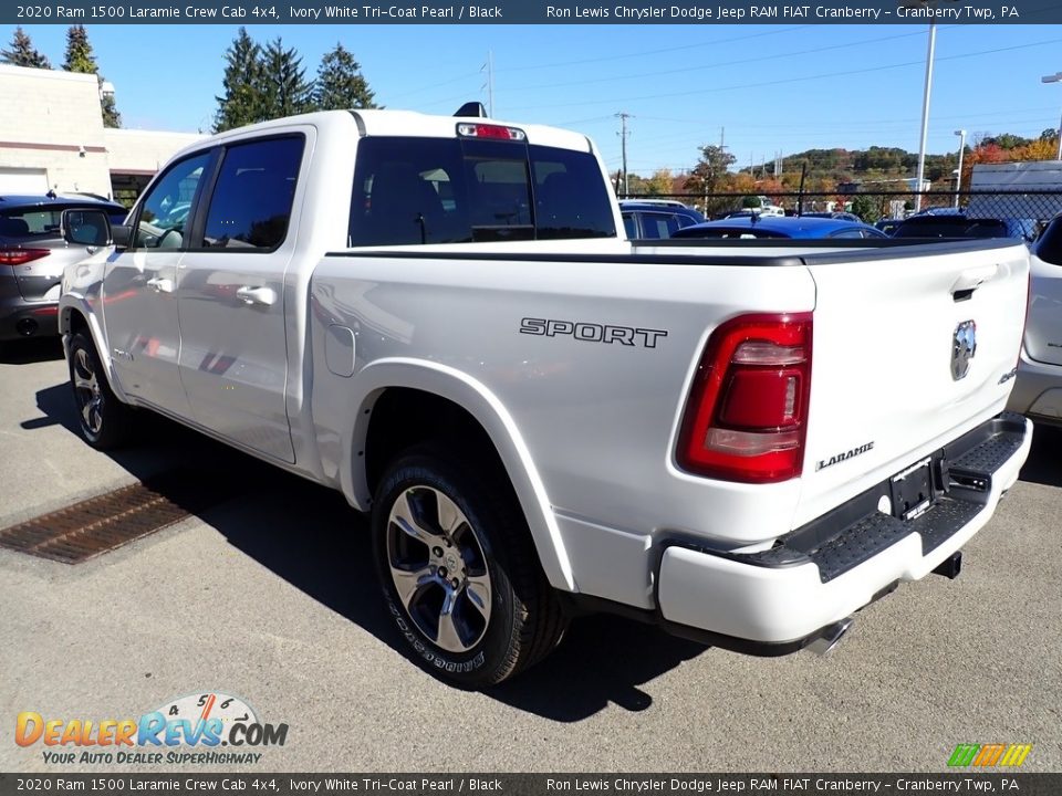 2020 Ram 1500 Laramie Crew Cab 4x4 Ivory White Tri-Coat Pearl / Black Photo #3