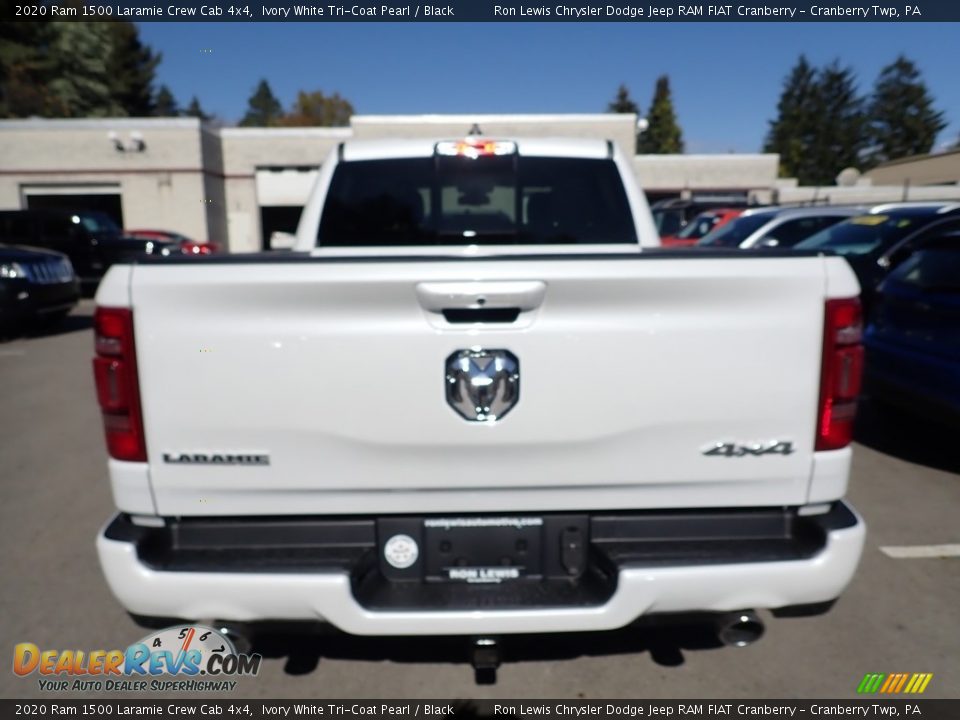 2020 Ram 1500 Laramie Crew Cab 4x4 Ivory White Tri-Coat Pearl / Black Photo #4