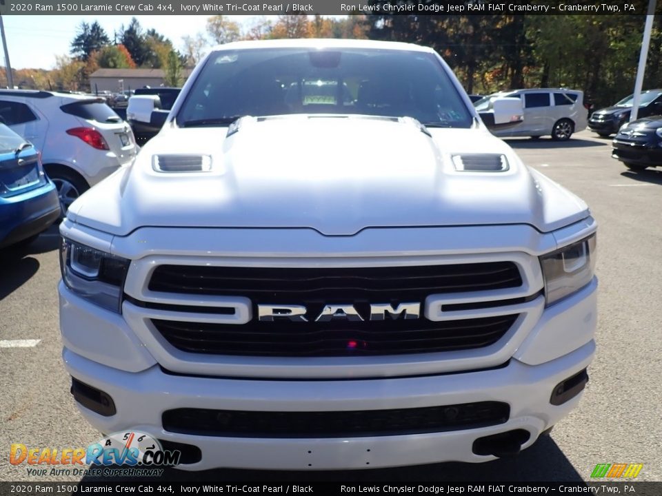 2020 Ram 1500 Laramie Crew Cab 4x4 Ivory White Tri-Coat Pearl / Black Photo #7