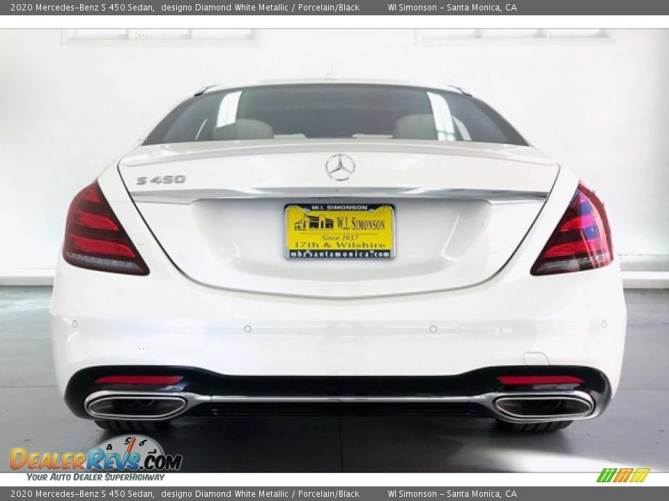 2020 Mercedes-Benz S 450 Sedan designo Diamond White Metallic / Porcelain/Black Photo #3