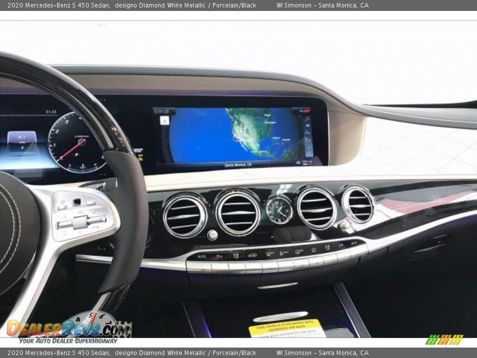 2020 Mercedes-Benz S 450 Sedan designo Diamond White Metallic / Porcelain/Black Photo #6