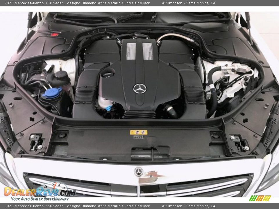 2020 Mercedes-Benz S 450 Sedan designo Diamond White Metallic / Porcelain/Black Photo #8