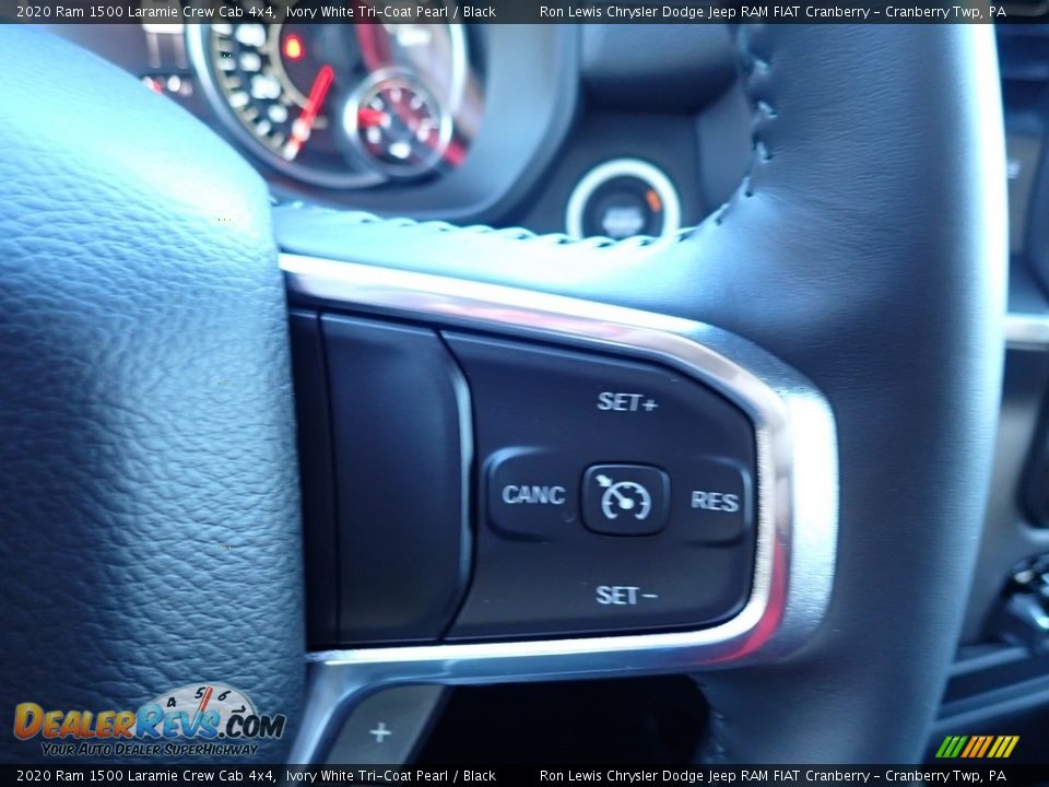 2020 Ram 1500 Laramie Crew Cab 4x4 Ivory White Tri-Coat Pearl / Black Photo #17