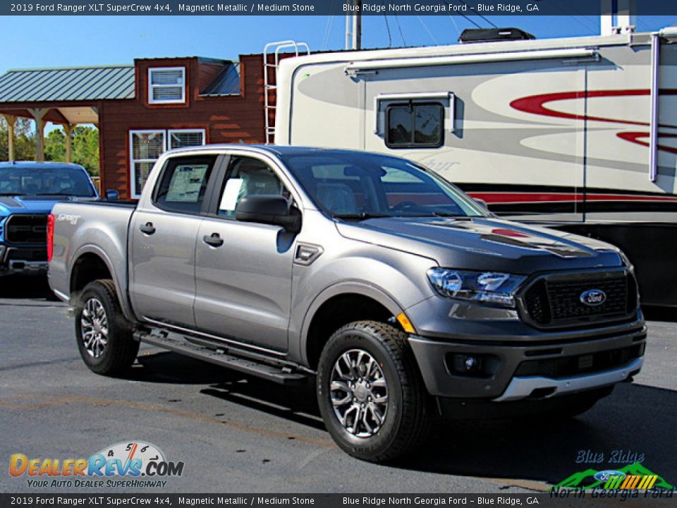 2019 Ford Ranger XLT SuperCrew 4x4 Magnetic Metallic / Medium Stone Photo #7