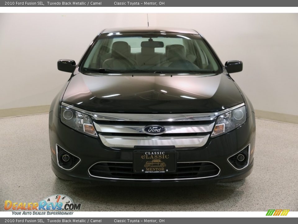 2010 Ford Fusion SEL Tuxedo Black Metallic / Camel Photo #2