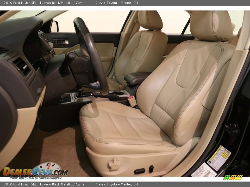 2010 Ford Fusion SEL Tuxedo Black Metallic / Camel Photo #6