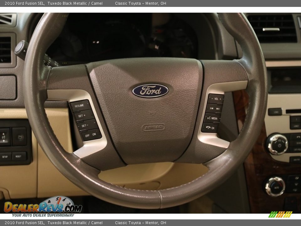 2010 Ford Fusion SEL Tuxedo Black Metallic / Camel Photo #8