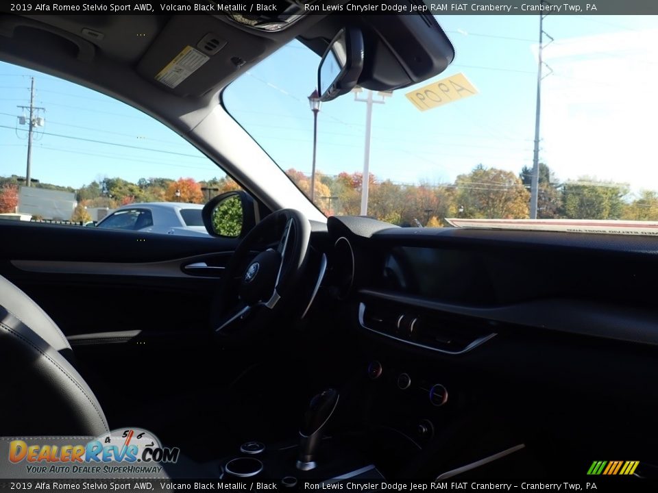 2019 Alfa Romeo Stelvio Sport AWD Volcano Black Metallic / Black Photo #15