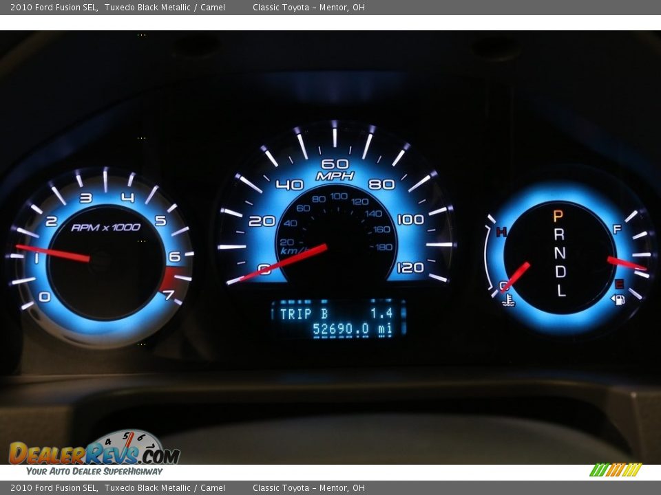 2010 Ford Fusion SEL Tuxedo Black Metallic / Camel Photo #9