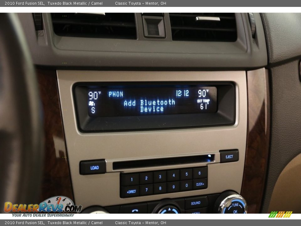 2010 Ford Fusion SEL Tuxedo Black Metallic / Camel Photo #13
