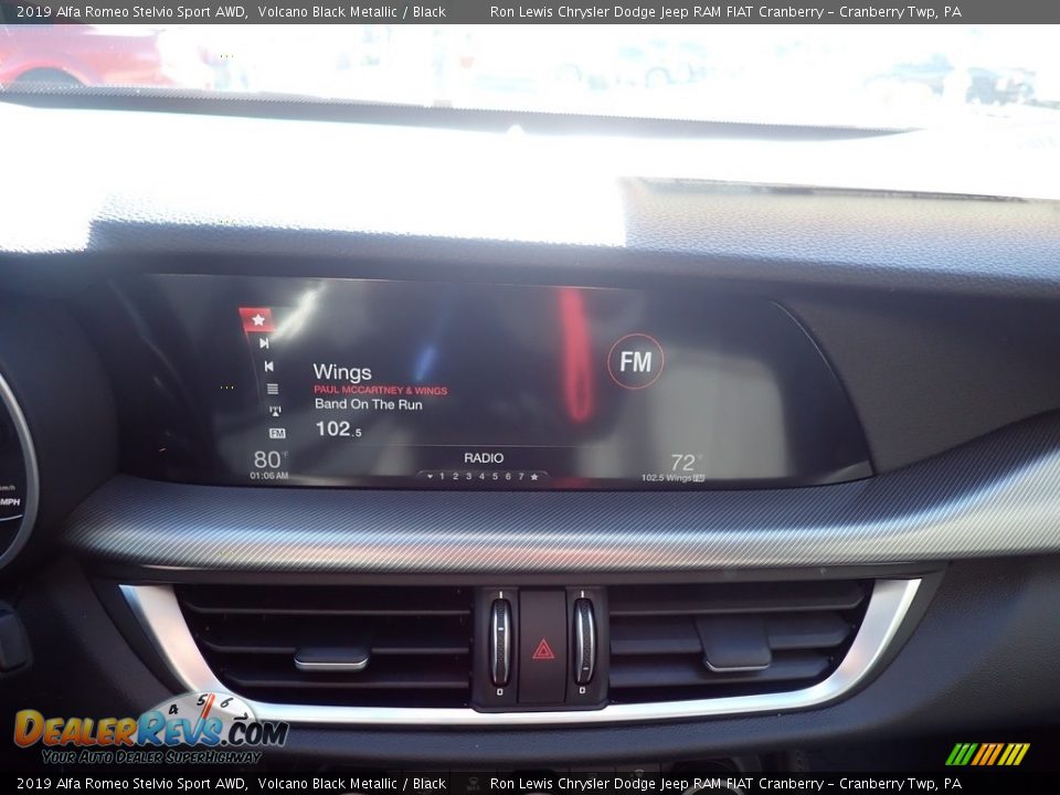 2019 Alfa Romeo Stelvio Sport AWD Volcano Black Metallic / Black Photo #21