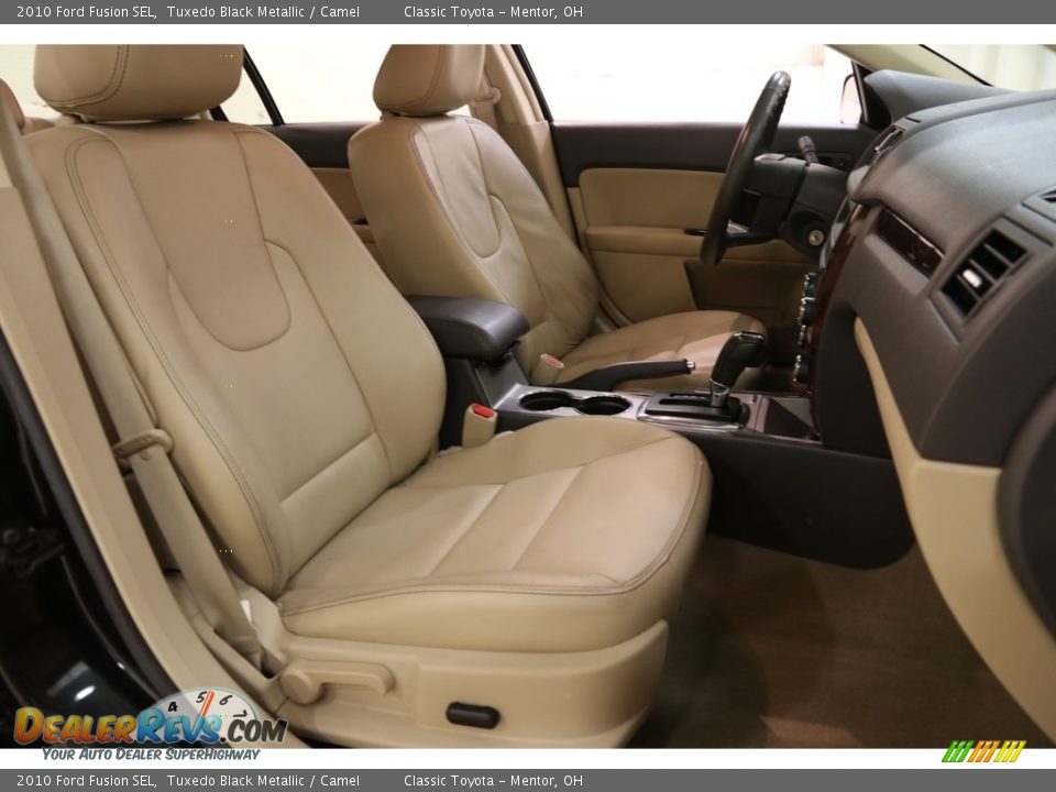 2010 Ford Fusion SEL Tuxedo Black Metallic / Camel Photo #15