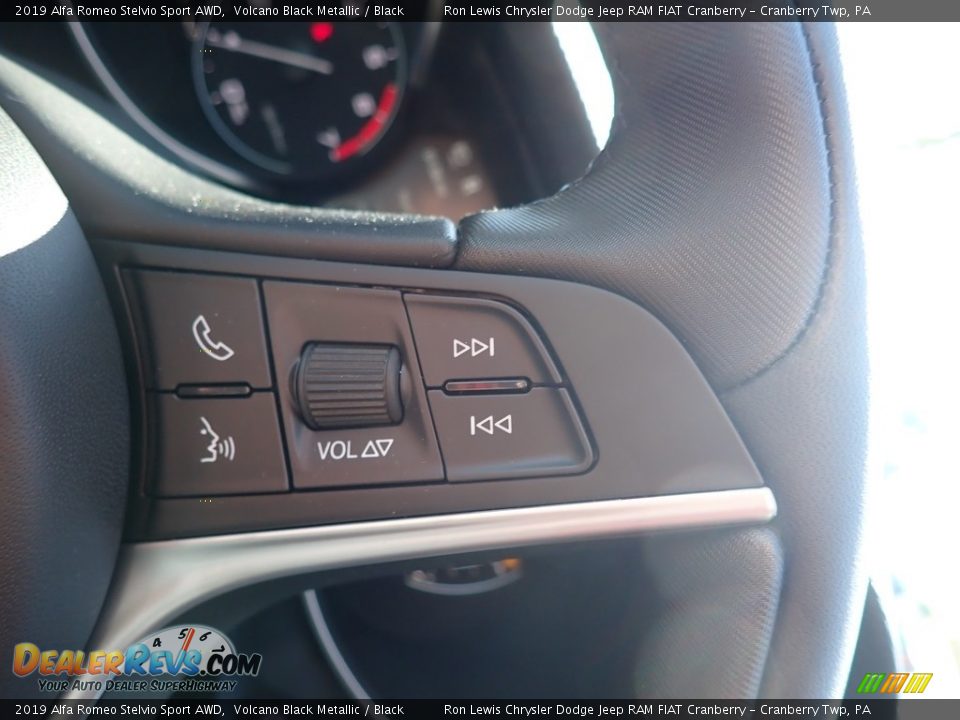 2019 Alfa Romeo Stelvio Sport AWD Volcano Black Metallic / Black Photo #24