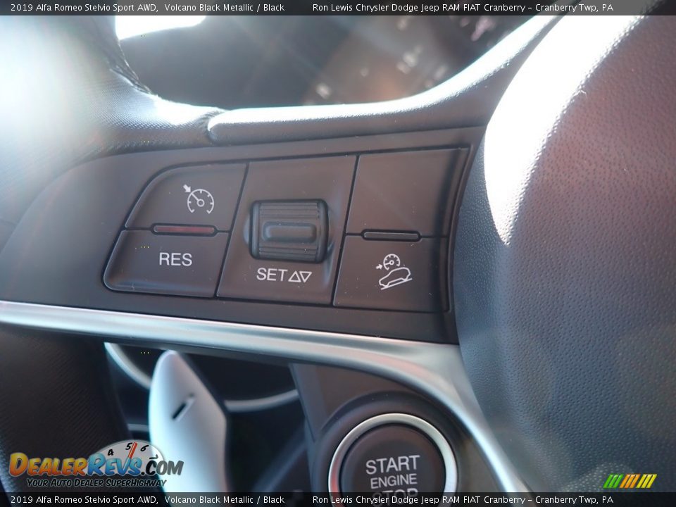 2019 Alfa Romeo Stelvio Sport AWD Volcano Black Metallic / Black Photo #25