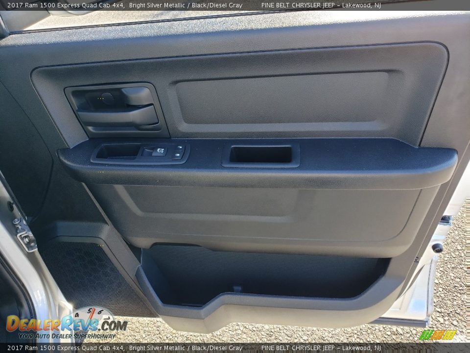 2017 Ram 1500 Express Quad Cab 4x4 Bright Silver Metallic / Black/Diesel Gray Photo #9