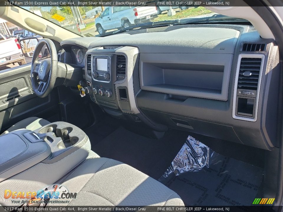 2017 Ram 1500 Express Quad Cab 4x4 Bright Silver Metallic / Black/Diesel Gray Photo #10