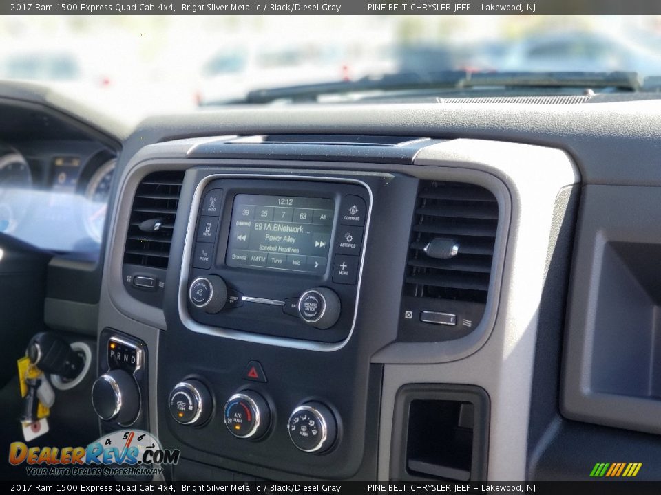 2017 Ram 1500 Express Quad Cab 4x4 Bright Silver Metallic / Black/Diesel Gray Photo #12