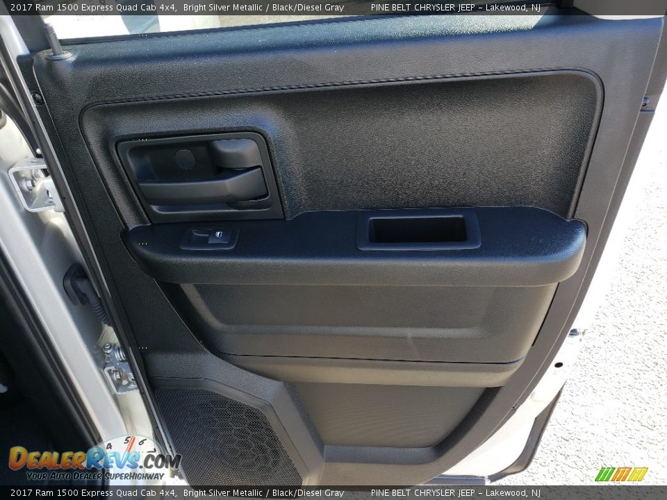 2017 Ram 1500 Express Quad Cab 4x4 Bright Silver Metallic / Black/Diesel Gray Photo #14