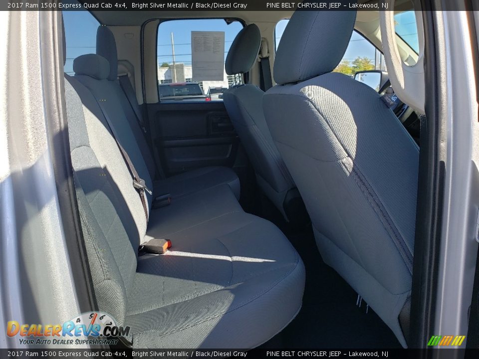 2017 Ram 1500 Express Quad Cab 4x4 Bright Silver Metallic / Black/Diesel Gray Photo #15