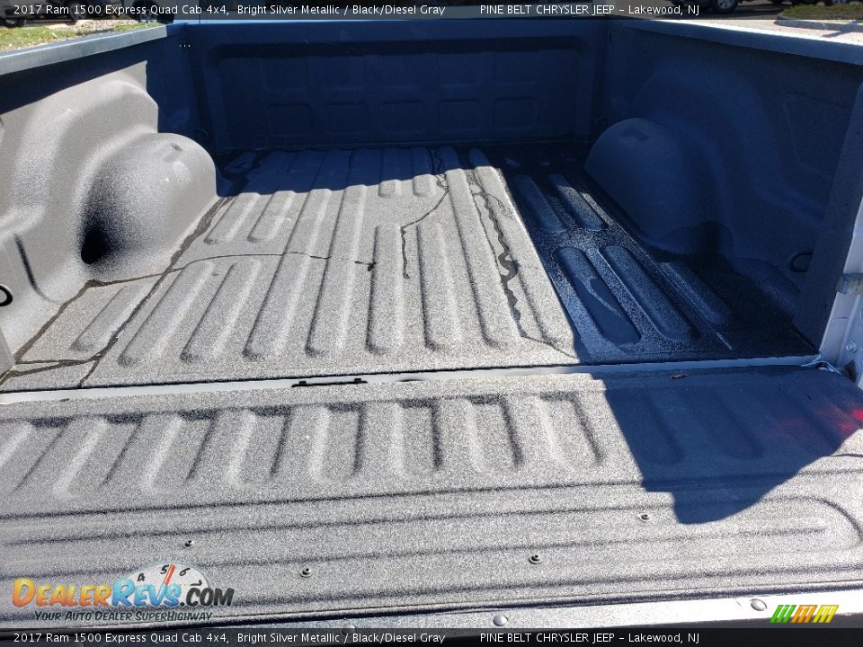2017 Ram 1500 Express Quad Cab 4x4 Bright Silver Metallic / Black/Diesel Gray Photo #17