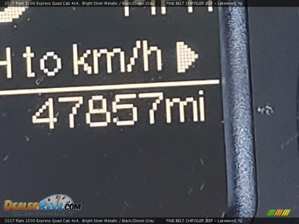 2017 Ram 1500 Express Quad Cab 4x4 Bright Silver Metallic / Black/Diesel Gray Photo #28