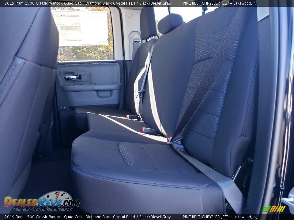 2019 Ram 1500 Classic Warlock Quad Cab Diamond Black Crystal Pearl / Black/Diesel Gray Photo #6