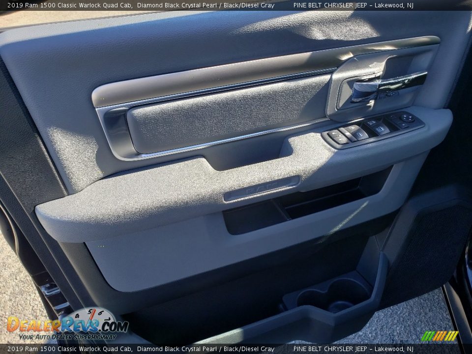 2019 Ram 1500 Classic Warlock Quad Cab Diamond Black Crystal Pearl / Black/Diesel Gray Photo #8