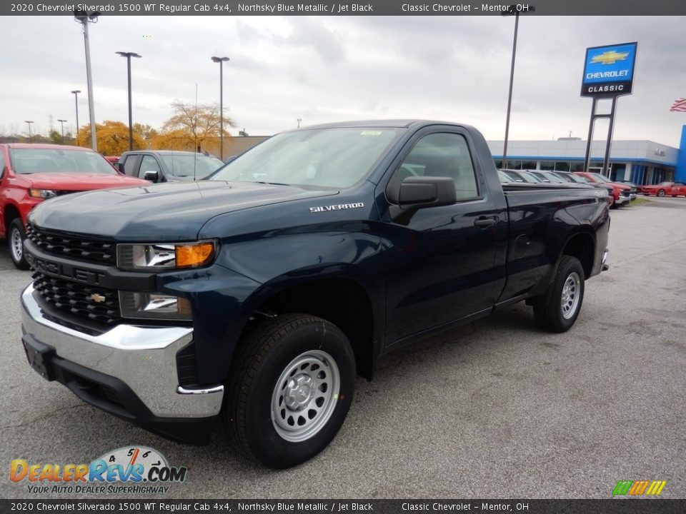 2020 Chevrolet Silverado 1500 WT Regular Cab 4x4 Northsky Blue Metallic / Jet Black Photo #1