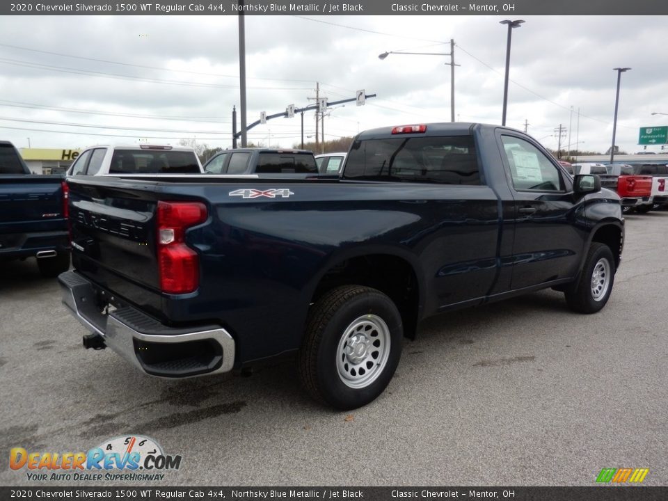 2020 Chevrolet Silverado 1500 WT Regular Cab 4x4 Northsky Blue Metallic / Jet Black Photo #4