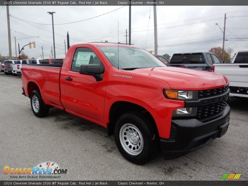 2020 Chevrolet Silverado 1500 WT Regular Cab Red Hot / Jet Black Photo #3