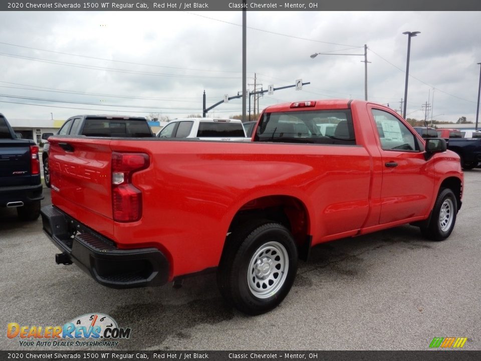 2020 Chevrolet Silverado 1500 WT Regular Cab Red Hot / Jet Black Photo #4