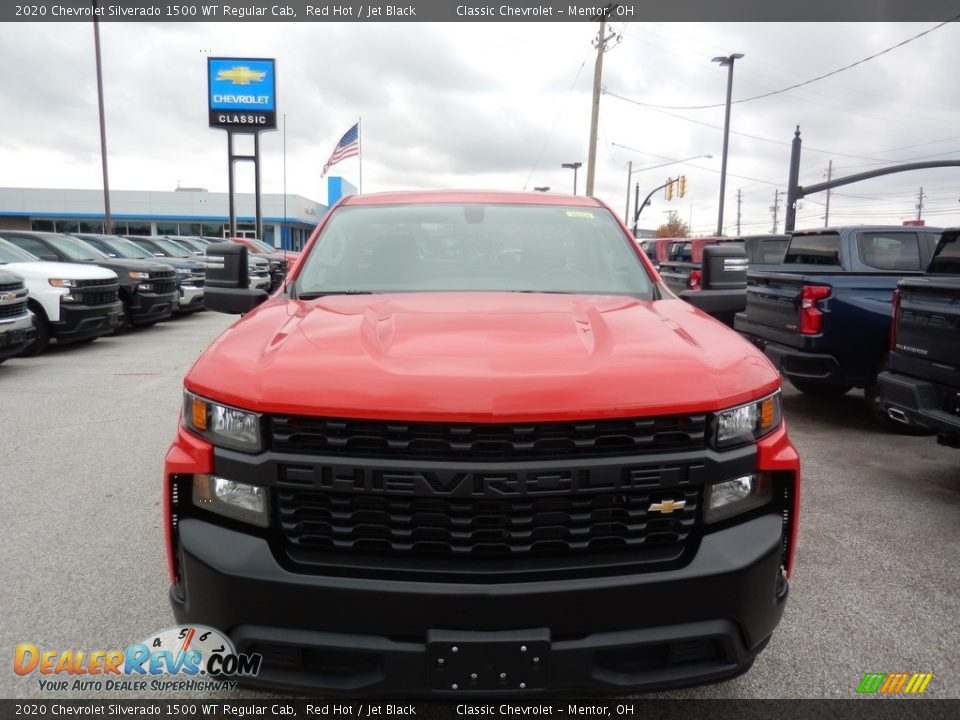 2020 Chevrolet Silverado 1500 WT Regular Cab Red Hot / Jet Black Photo #2