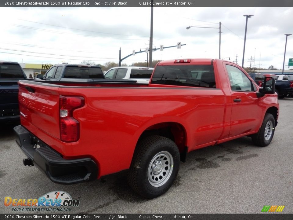2020 Chevrolet Silverado 1500 WT Regular Cab Red Hot / Jet Black Photo #4