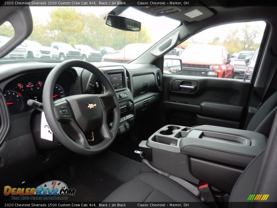 2020 Chevrolet Silverado 1500 Custom Crew Cab 4x4 Black / Jet Black Photo #7