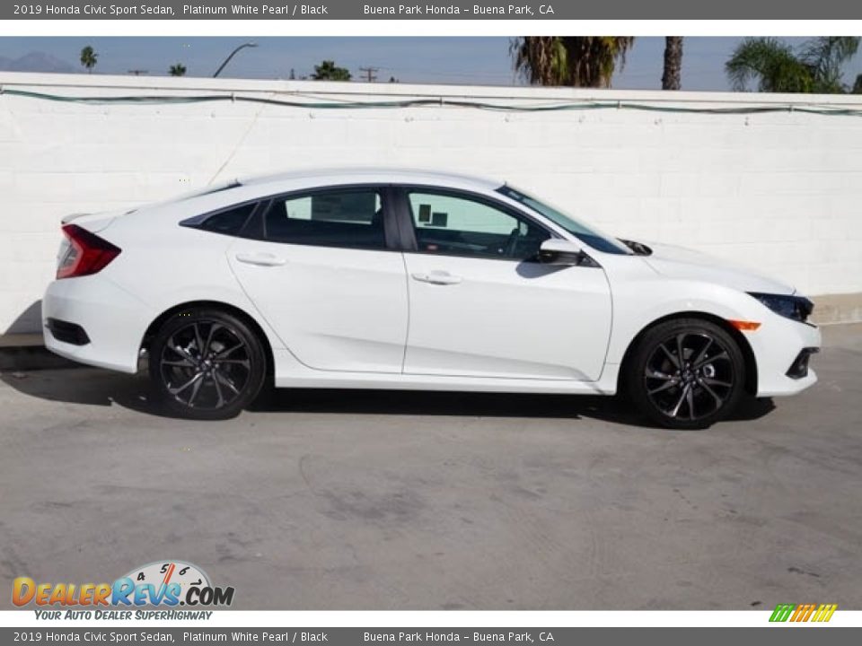 2019 Honda Civic Sport Sedan Platinum White Pearl / Black Photo #9