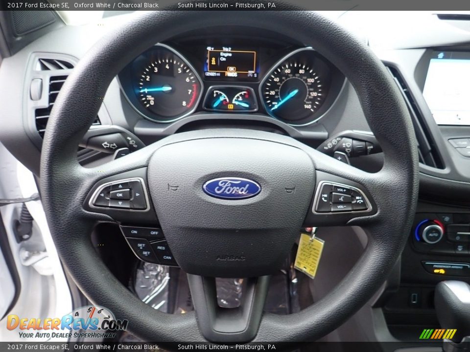 2017 Ford Escape SE Oxford White / Charcoal Black Photo #21