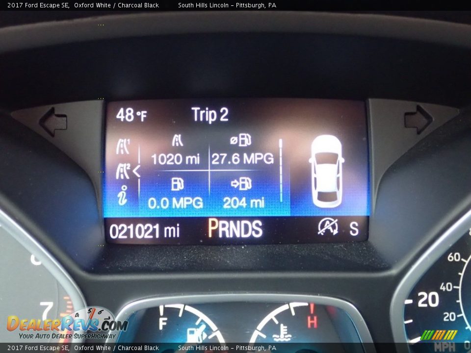 2017 Ford Escape SE Oxford White / Charcoal Black Photo #24