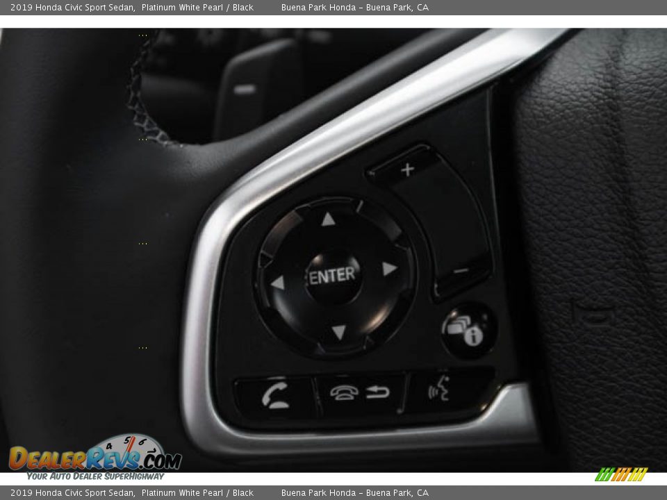 2019 Honda Civic Sport Sedan Platinum White Pearl / Black Photo #21
