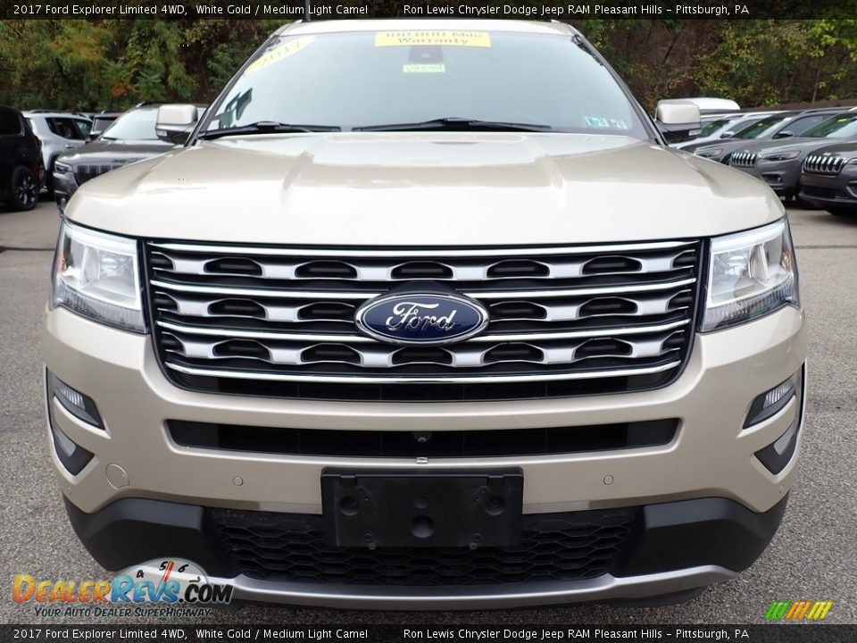 2017 Ford Explorer Limited 4WD White Gold / Medium Light Camel Photo #9