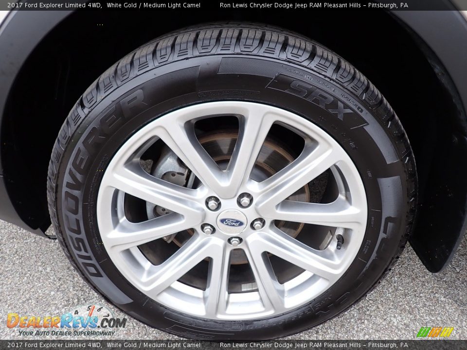 2017 Ford Explorer Limited 4WD White Gold / Medium Light Camel Photo #10