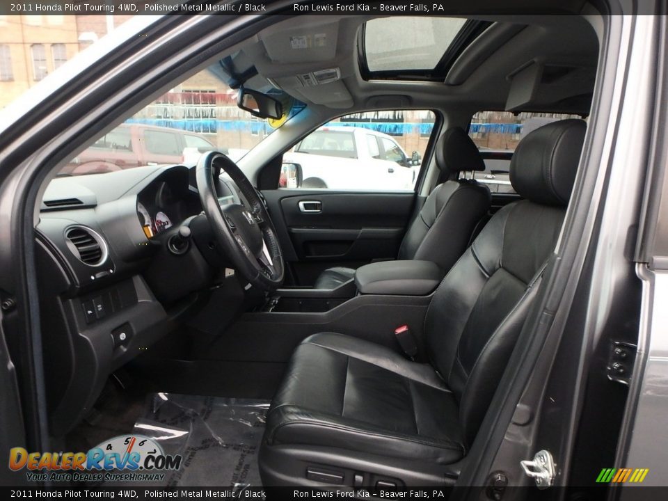 2011 Honda Pilot Touring 4WD Polished Metal Metallic / Black Photo #11