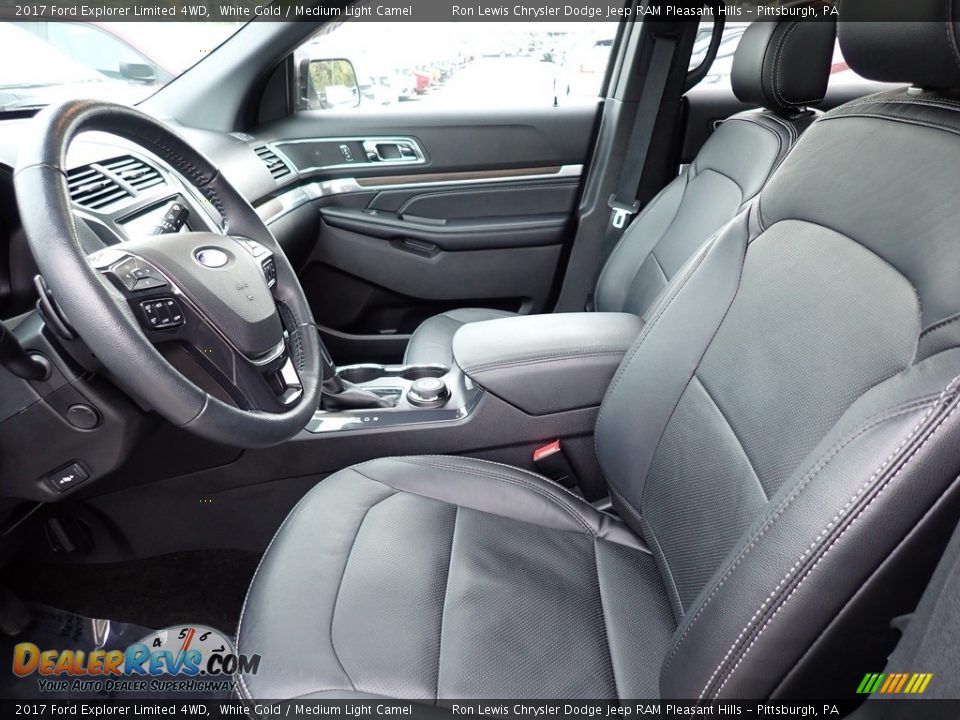 2017 Ford Explorer Limited 4WD White Gold / Medium Light Camel Photo #12